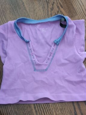 Urban Outfitters Lavender Tee with Blue Trim
